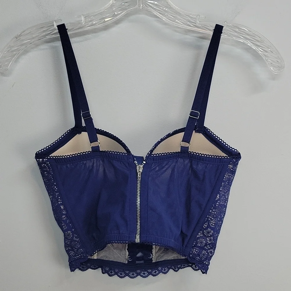 Victoria's Secret navy blue lace Corset Bra - Picture 3 of 10